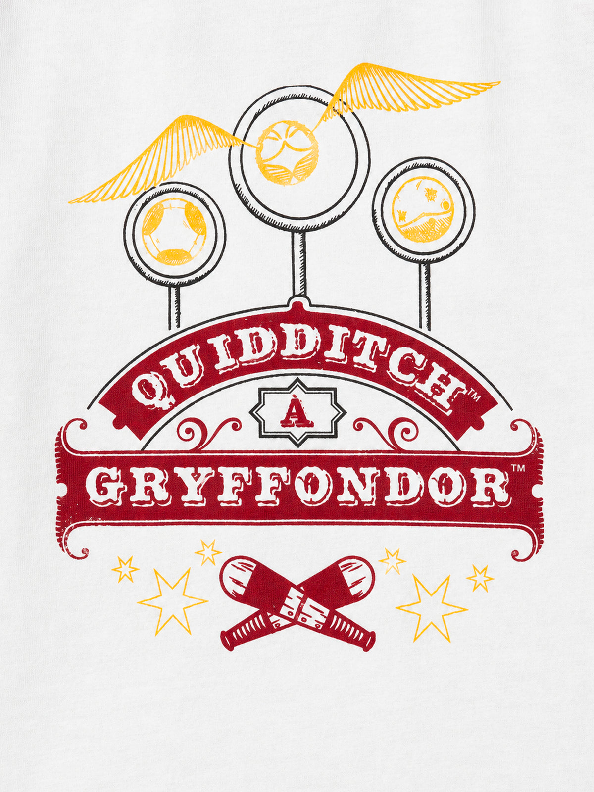 Harry Potter Pyjama bordeaux und ecru mit "Griffindor" Druck für Jungen