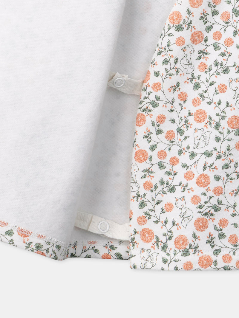 Blumenmuster Sweat-Set + Leggings + Socken für Neugeborene