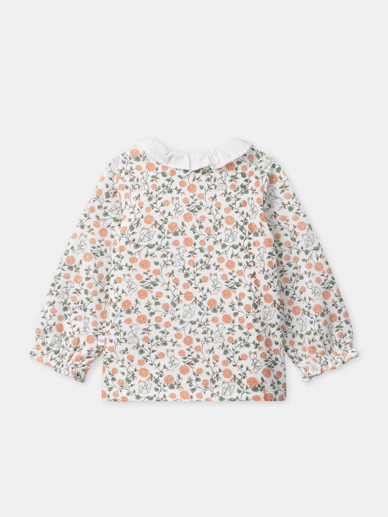 Blumenmuster Sweat-Set + Leggings + Socken für Neugeborene