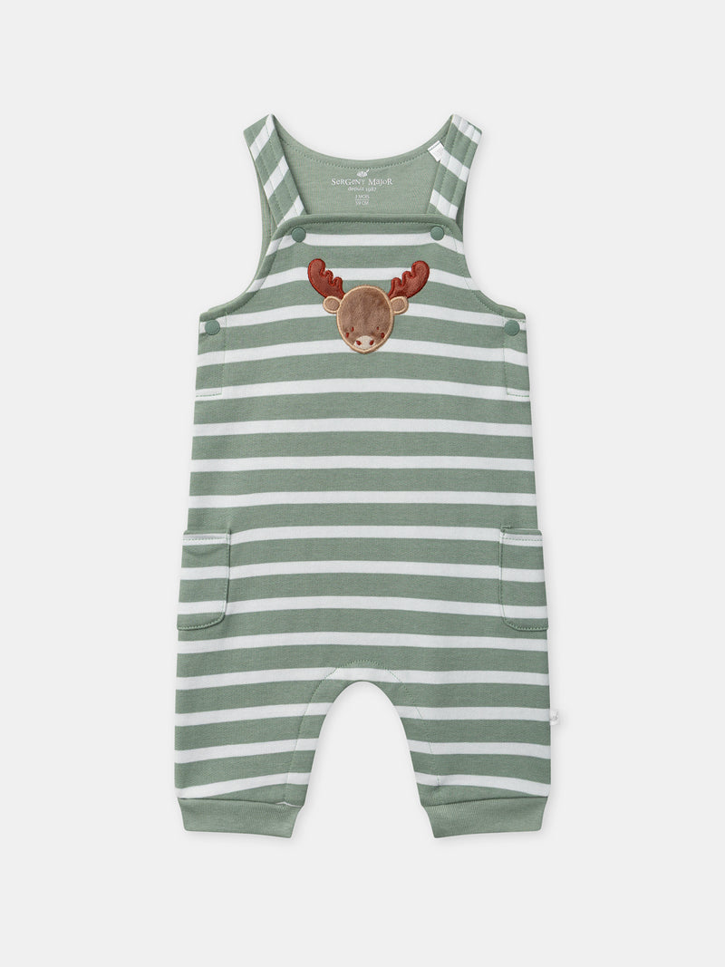 Grünes gestreiftes Set + Body + Socken für Neugeborene Jungen