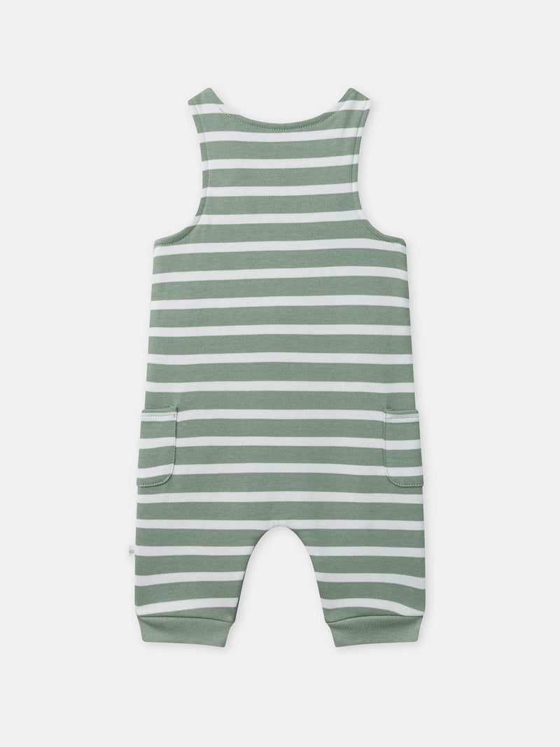 Grünes gestreiftes Set + Body + Socken für Neugeborene Jungen
