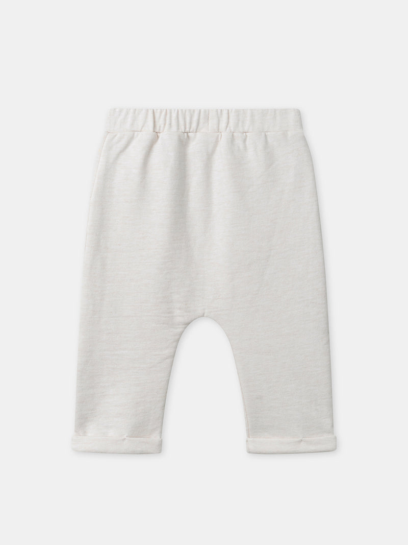 Set aus weißem Sweatshirt + Hose + Socken Geburt Unisex
