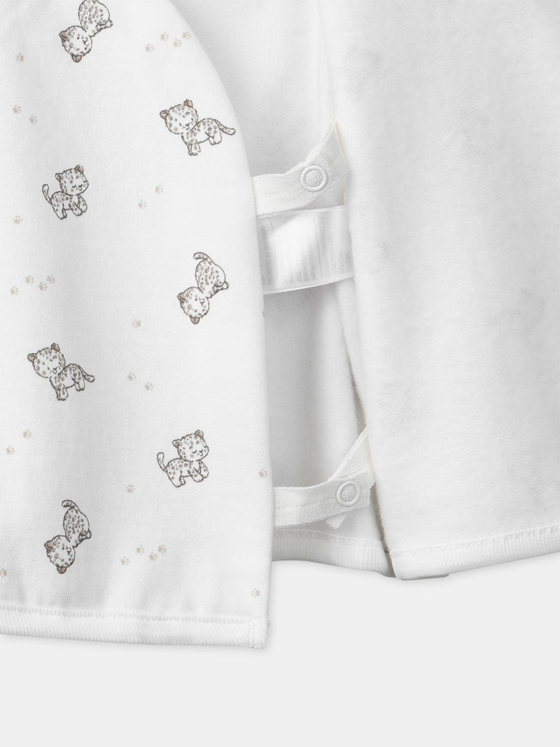 Bandeau-Set mit Leopardenmuster + Hose + Socken für Neugeborene Unisex