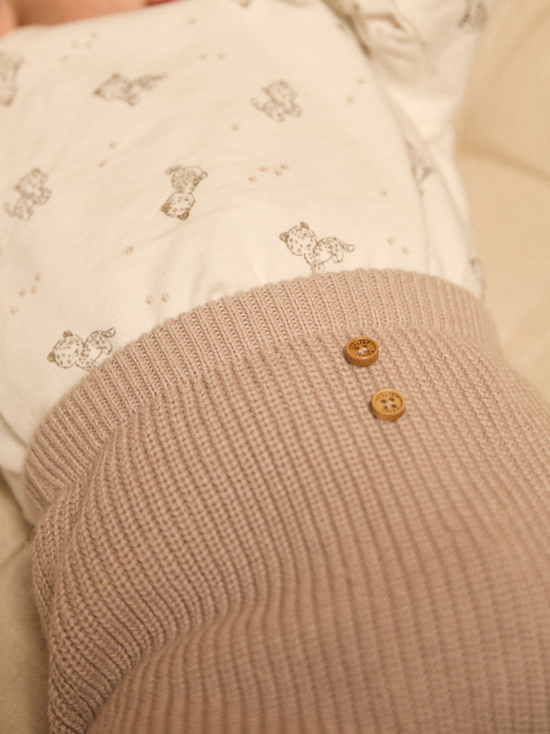 Bandeau-Set mit Leopardenmuster + Hose + Socken für Neugeborene Unisex