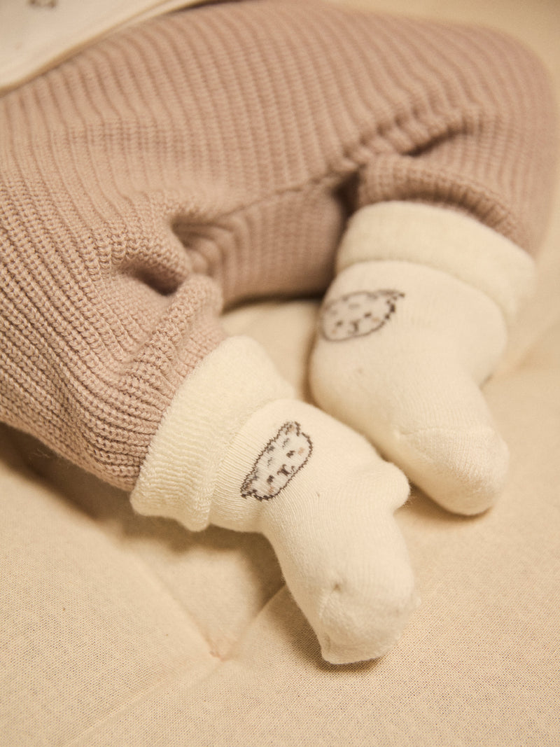 Bandeau-Set mit Leopardenmuster + Hose + Socken für Neugeborene Unisex