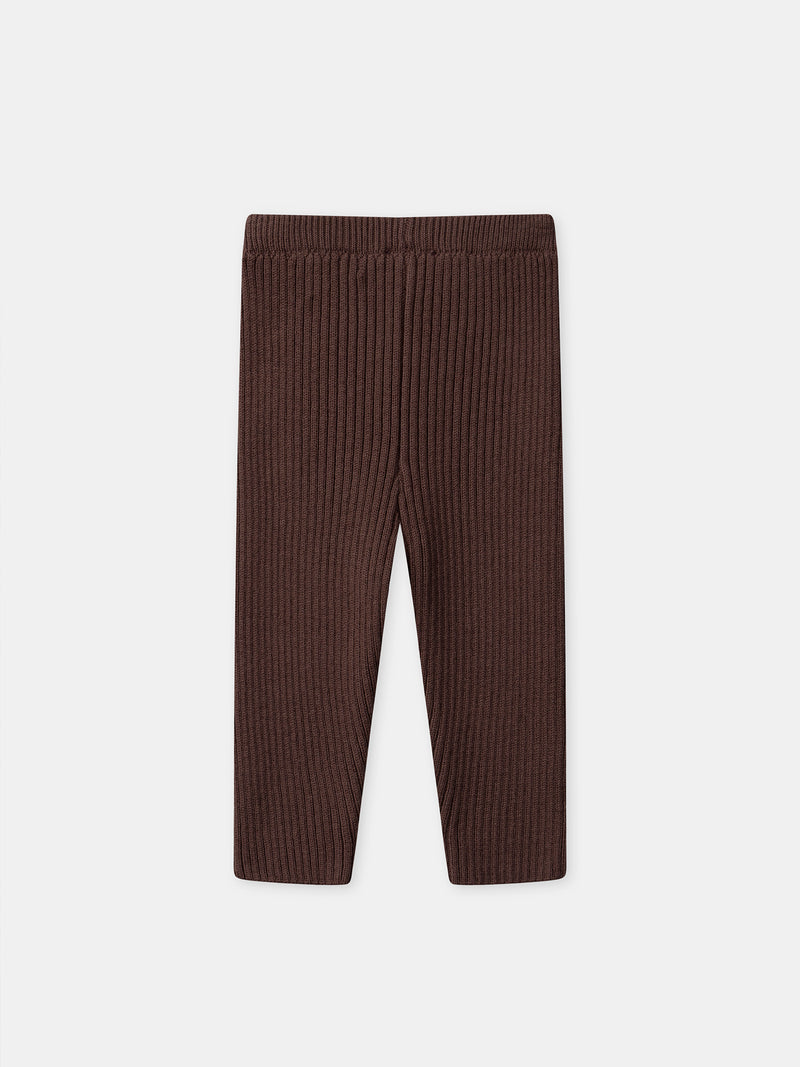Dunkelbraune Leggings für Baby-Mädchen