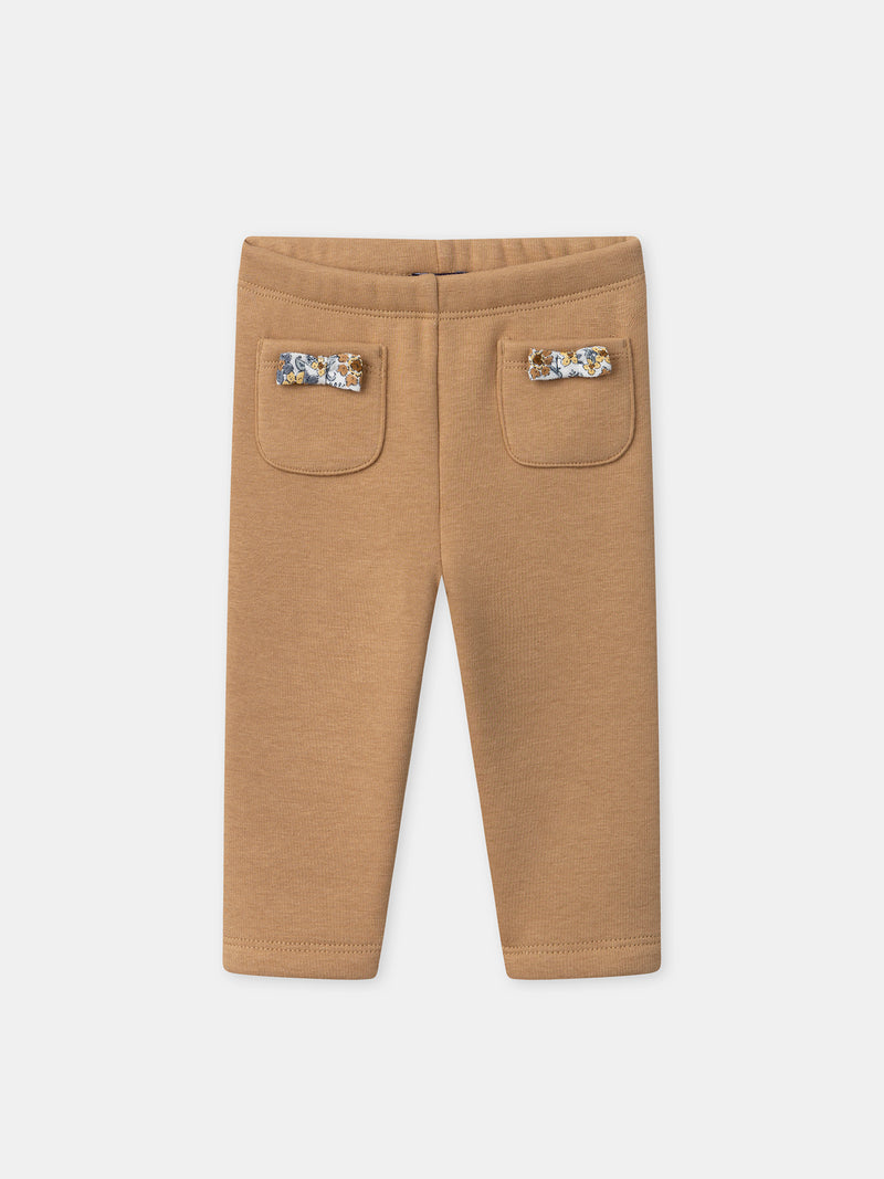 Braune Leggings für Baby Mädchen