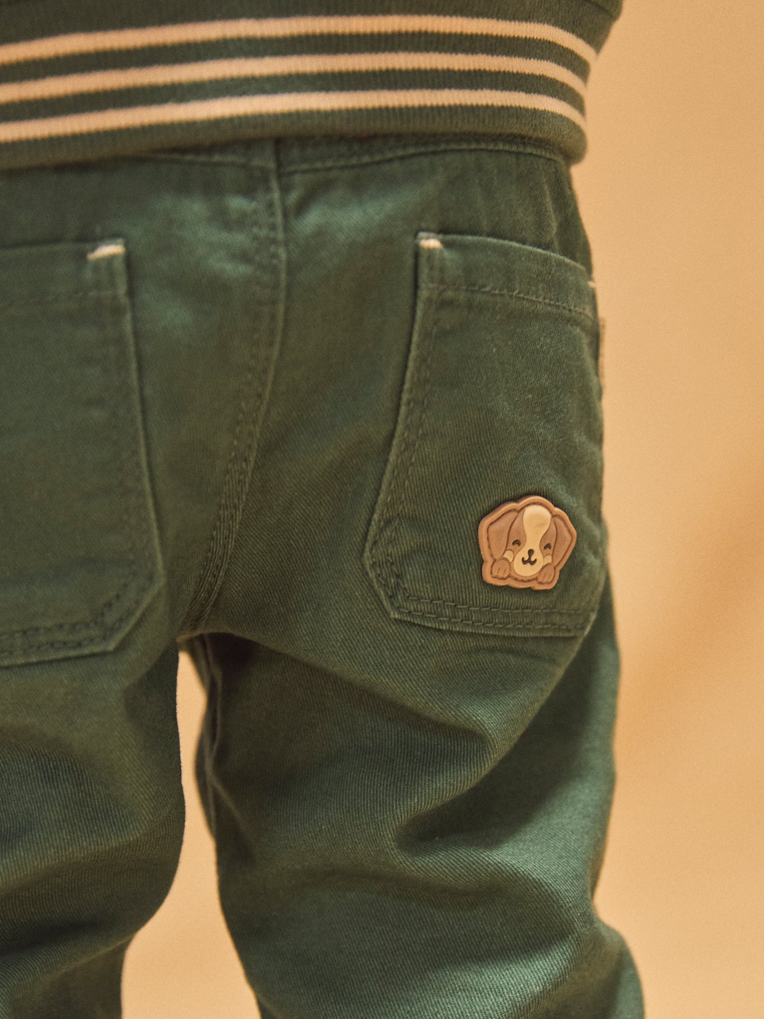 Dark green roll-up pants Baby Boy