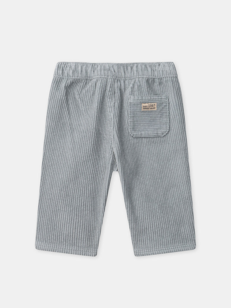 Blauer Samtbaby-Jungenhose