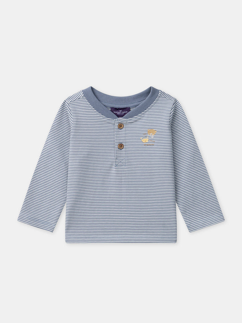 Gestreiftes Langarm-T-Shirt für Jungen