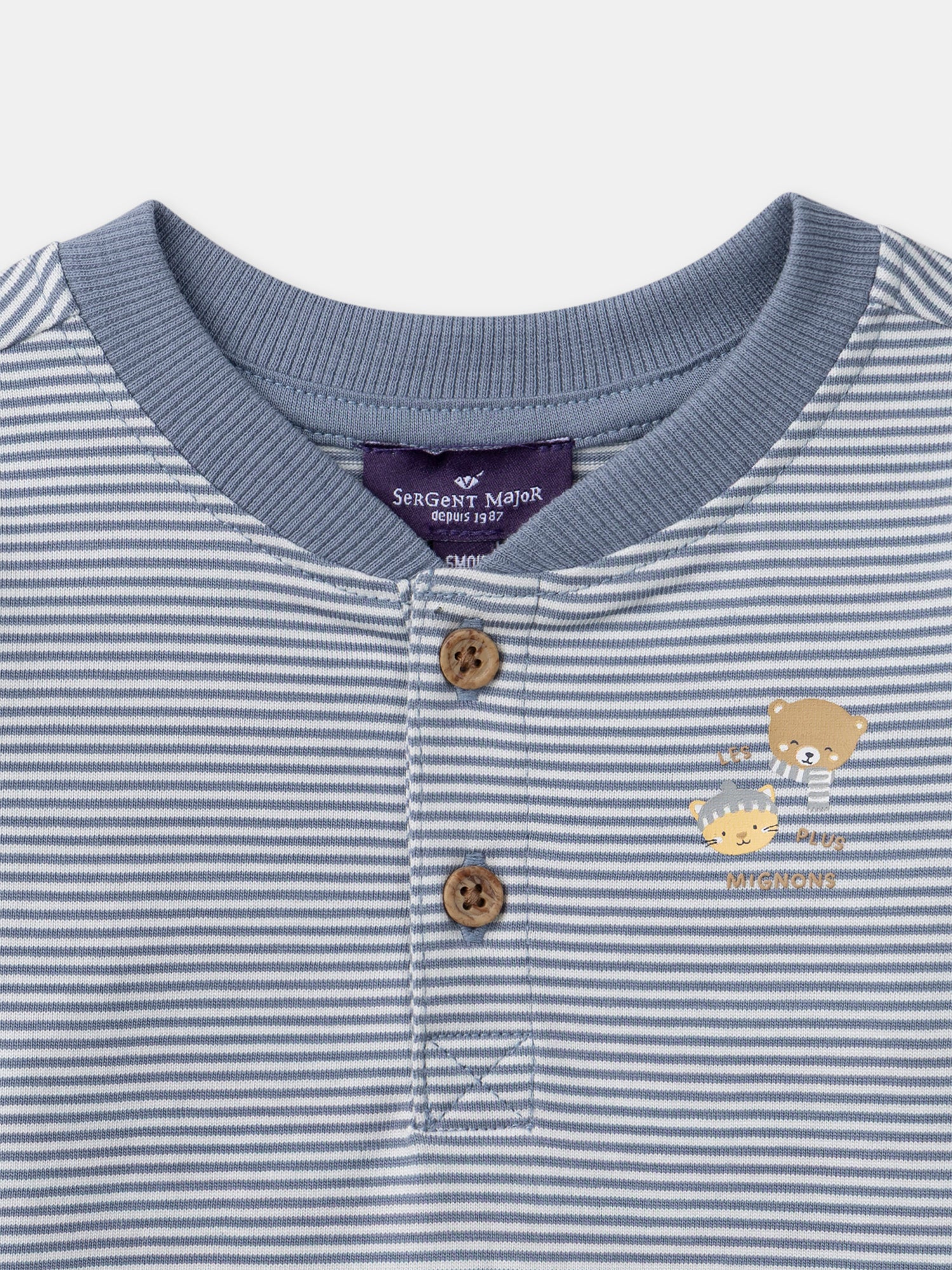 T-shirt à rayures et manches longues Bébé Garçon