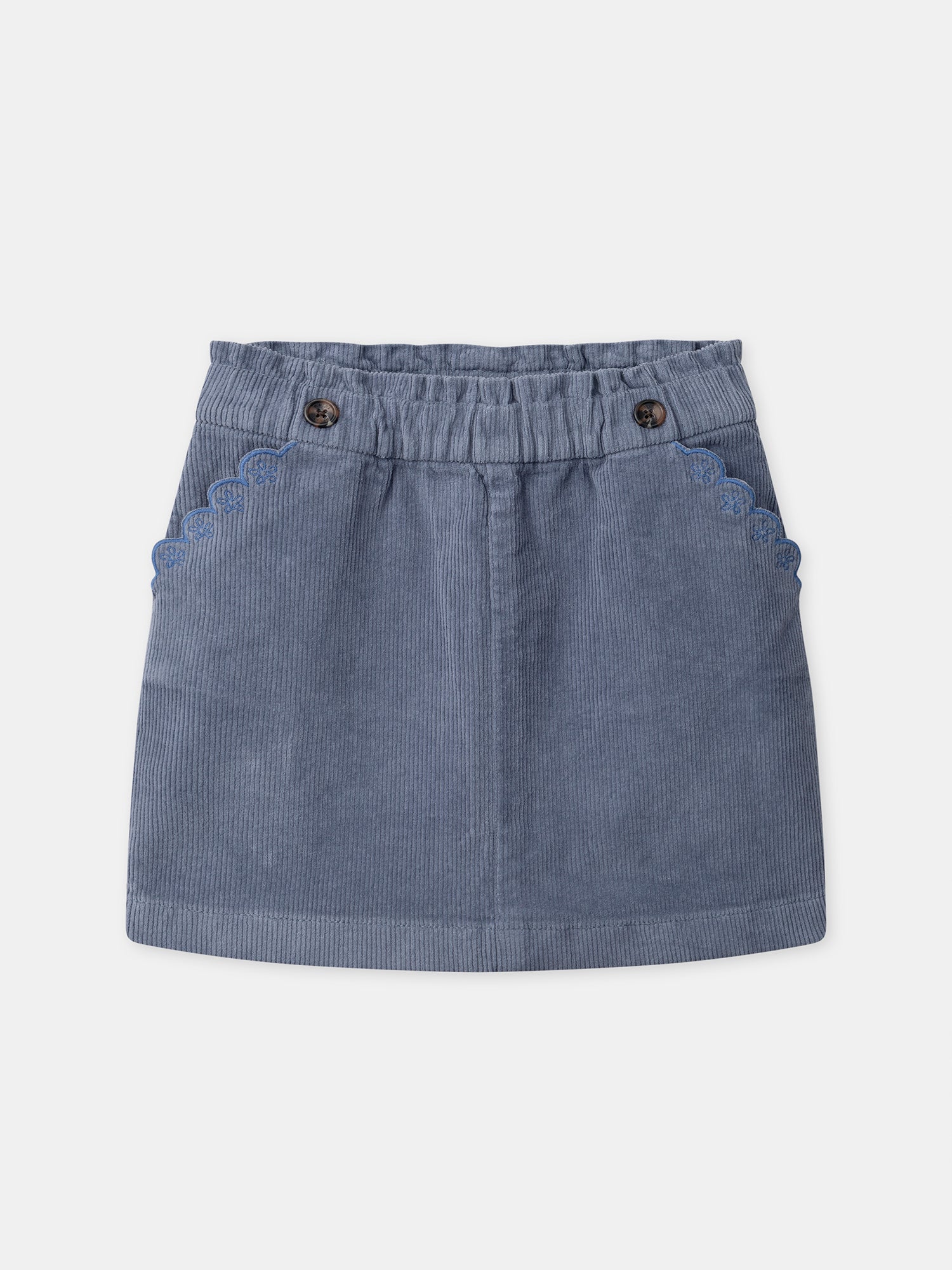 Jupe bleu en velours Fille