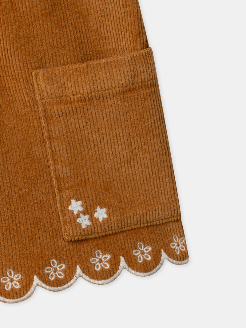 Braune Cordshorts für Mädchen