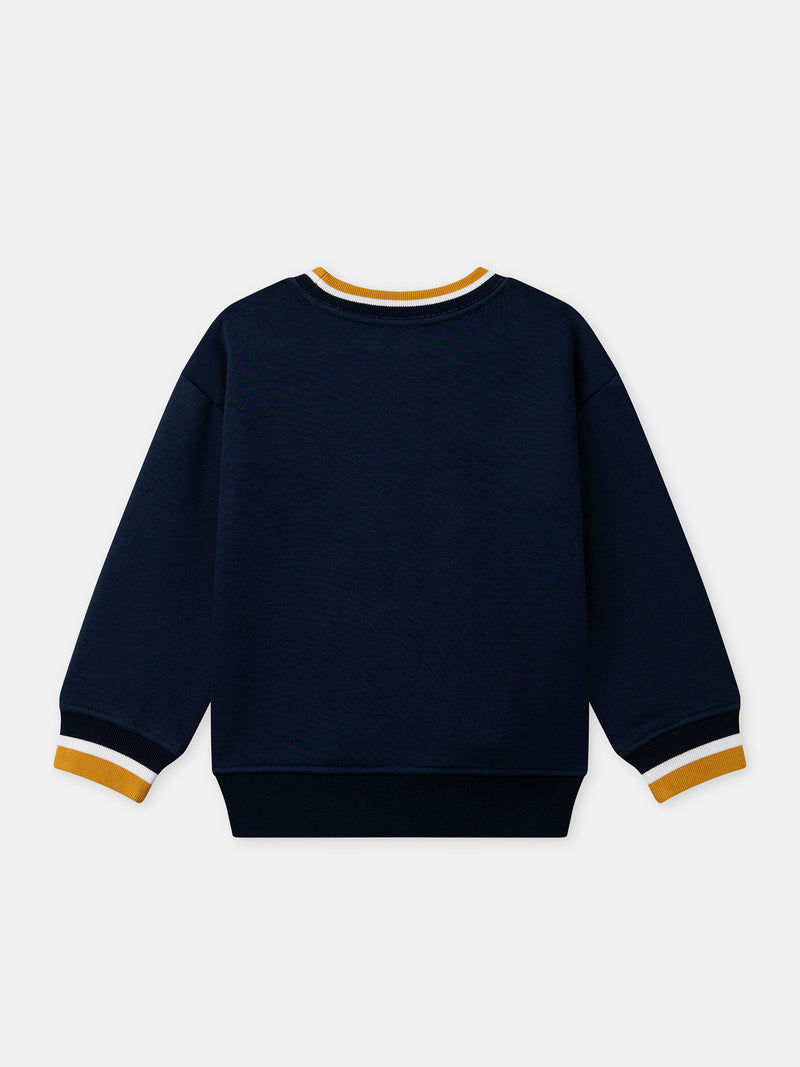 Marine Blau Jungen Sweatshirt