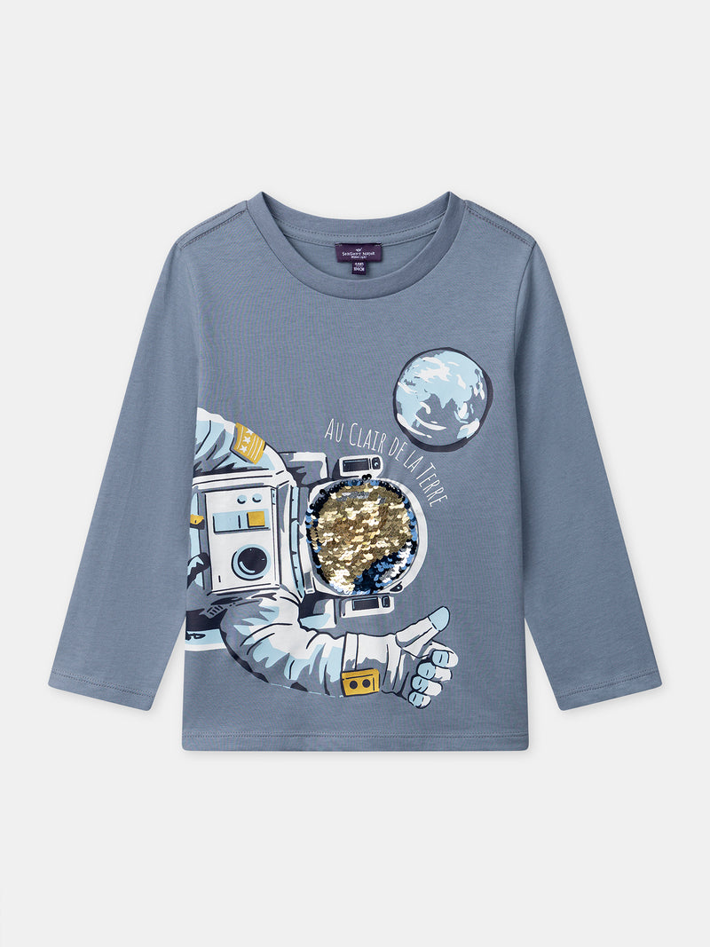 Langarm-Shirt mit Astronauten-Druck für Jungen