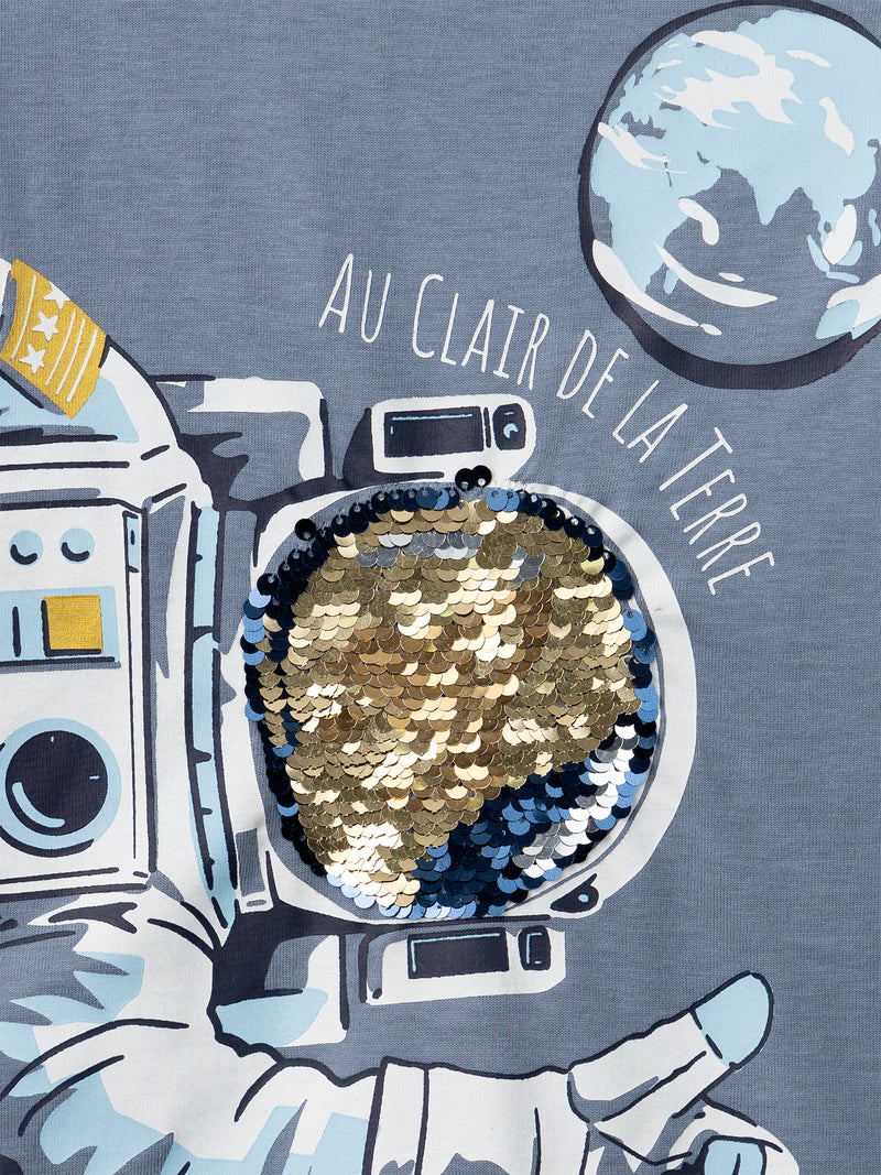Langarm-Shirt mit Astronauten-Druck für Jungen
