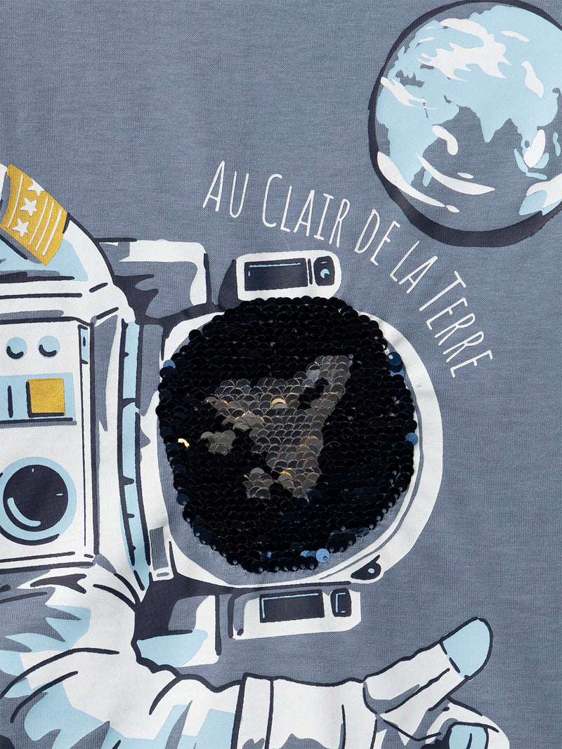 Langarm-Shirt mit Astronauten-Druck für Jungen