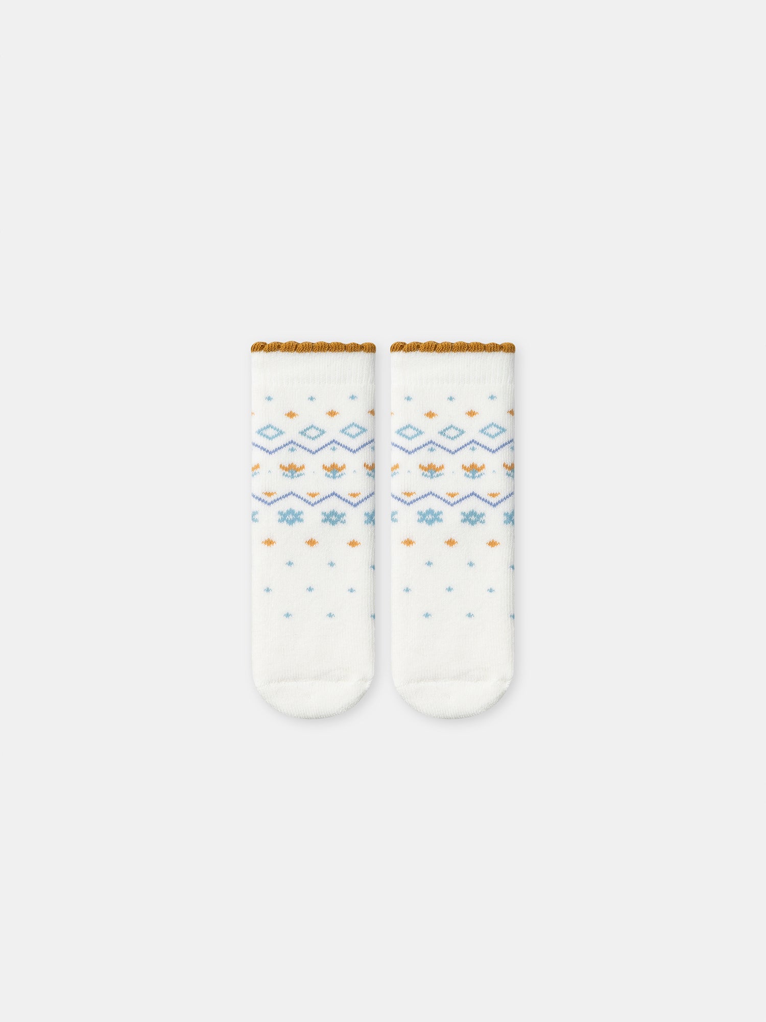 Chaussettes blanches à motifs fleurs Bébé Fille