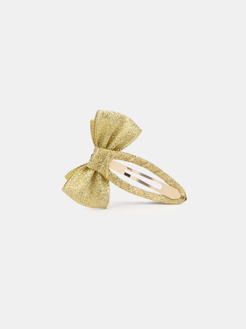 2 glitzernde goldene Haarspangen für Mädchen