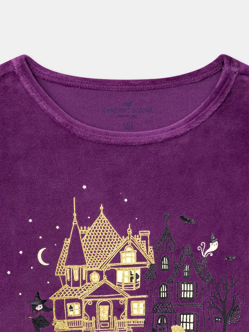 Pyjama violet + cape Fille