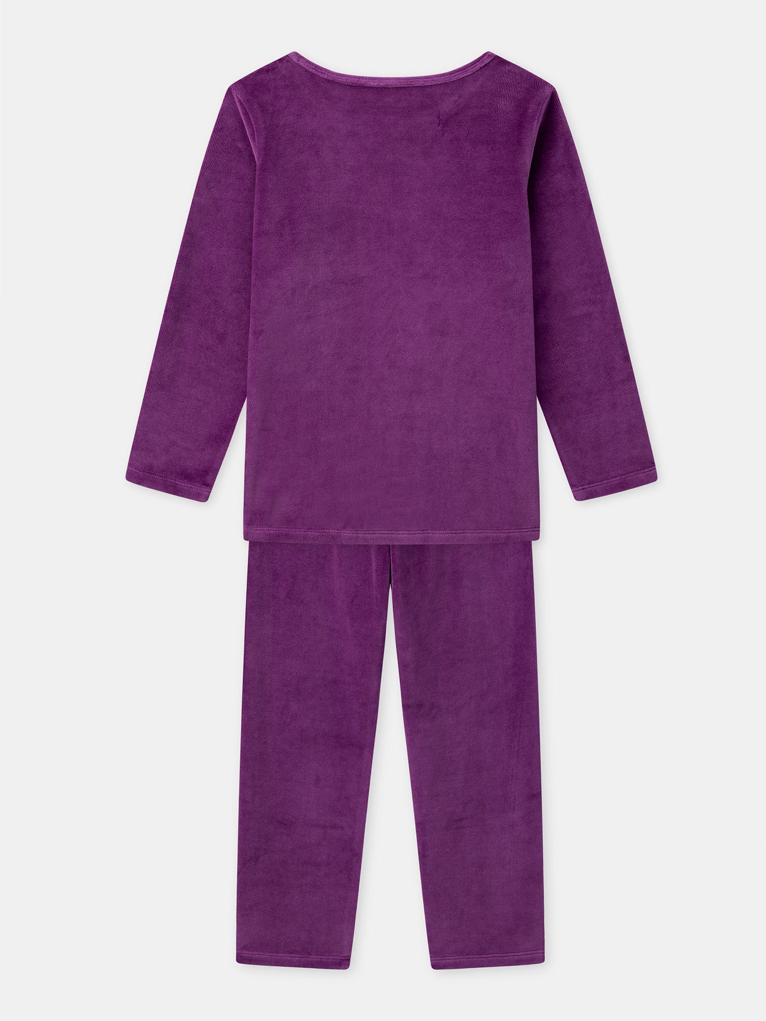 Lila Samtpijama + Mädchenumhang