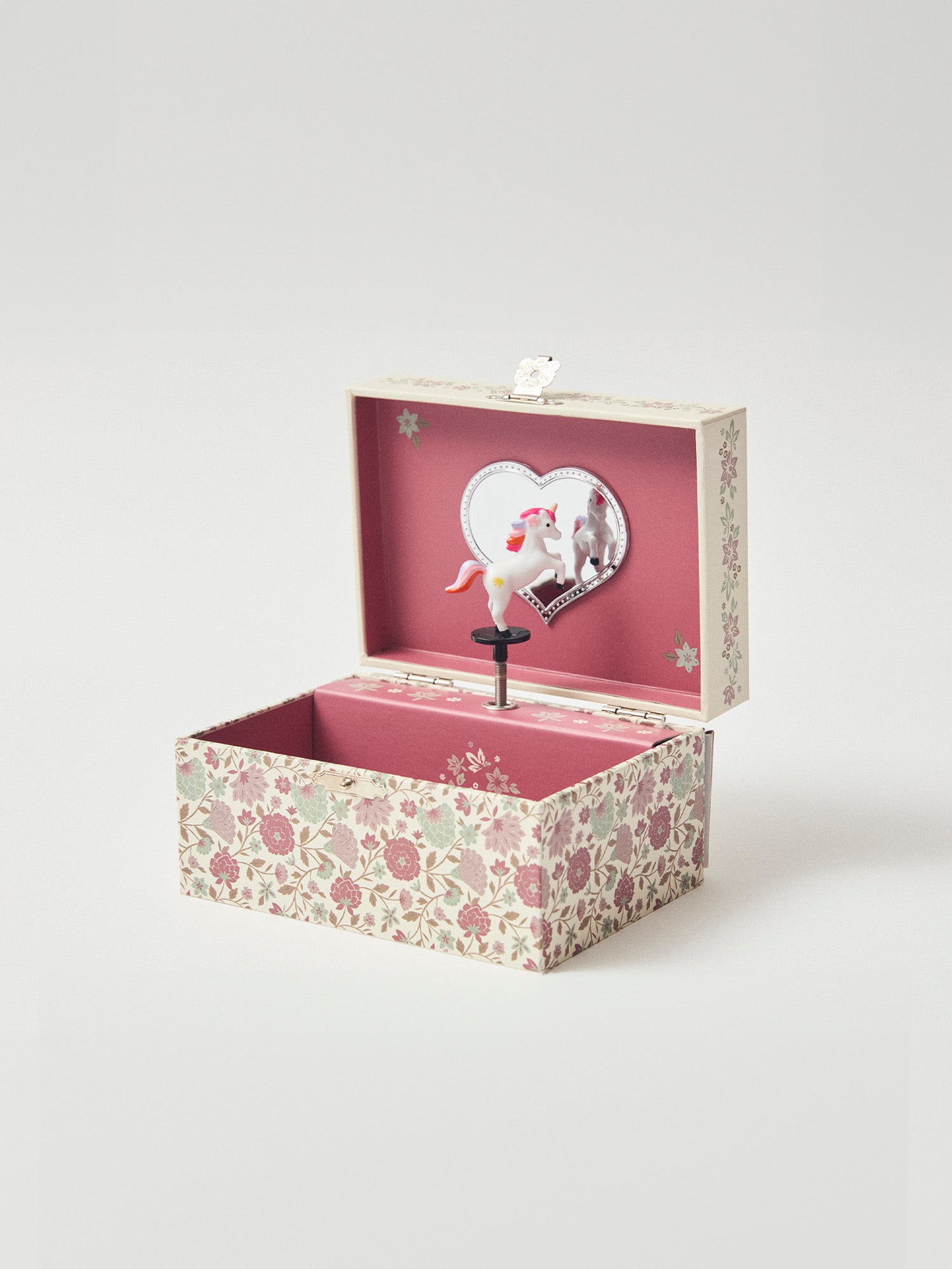 Musikdose Einhorn mit Blumenmuster