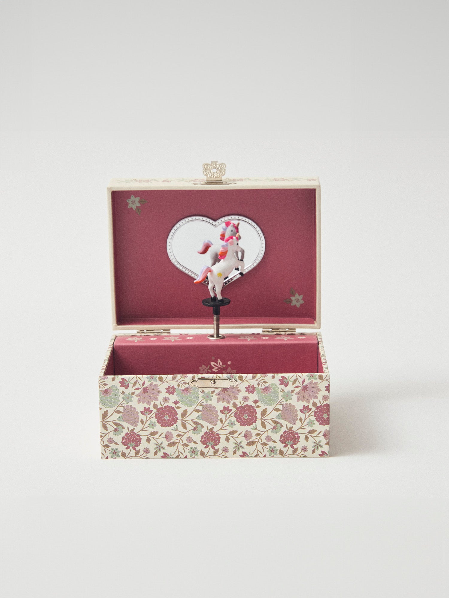 Musikdose Einhorn mit Blumenmuster