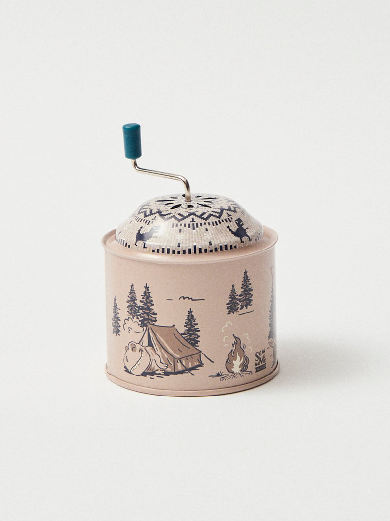 Moulin à musique beige imprimé dinosaure