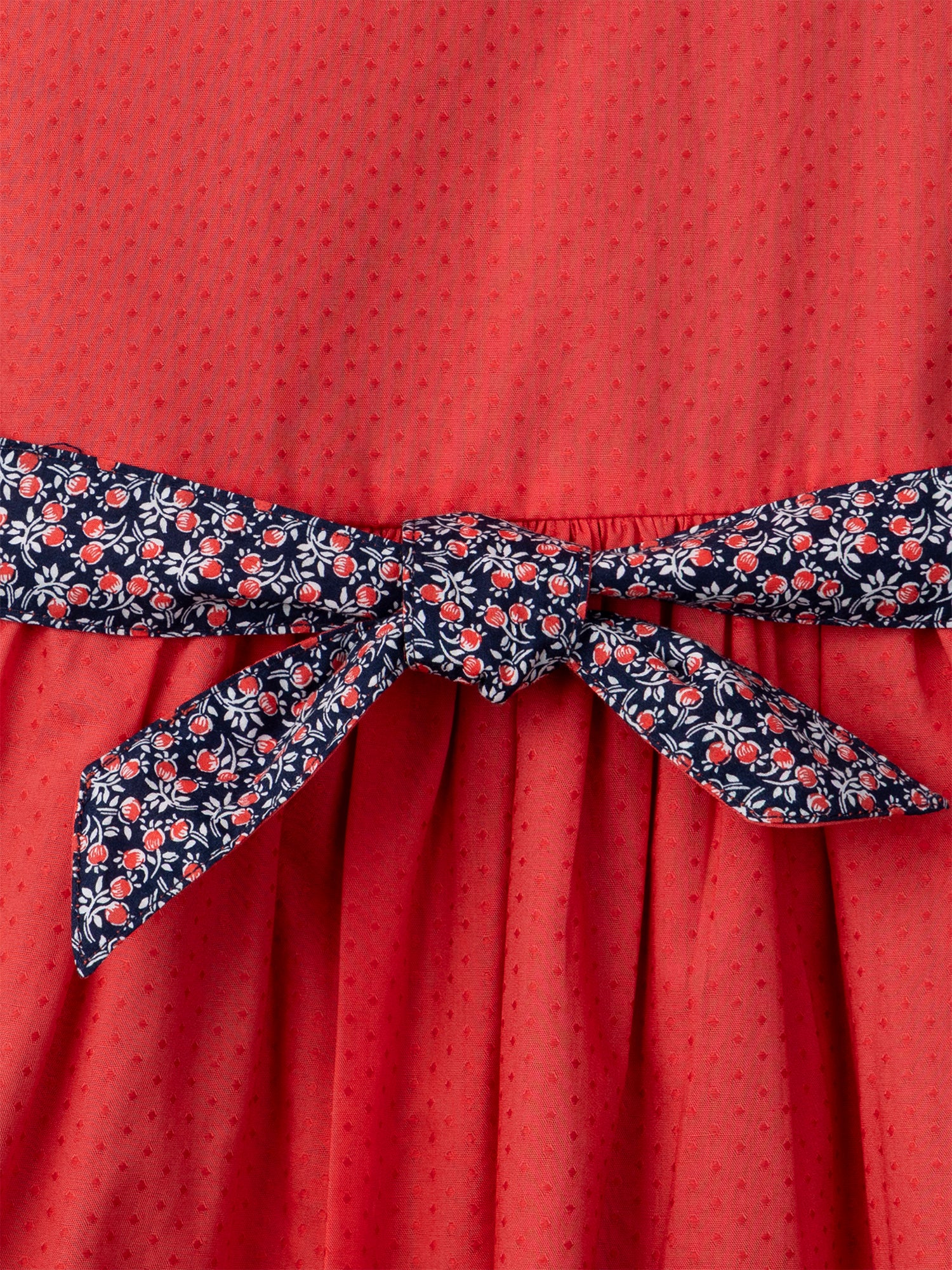 Robe réversible rouge ou imprimé fleuri Fille