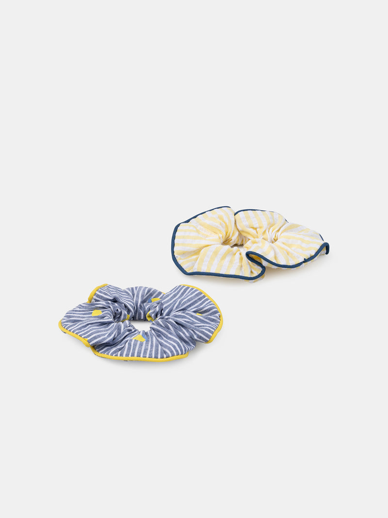 Set von 2 Haargummis mit Streifen für Mädchen
