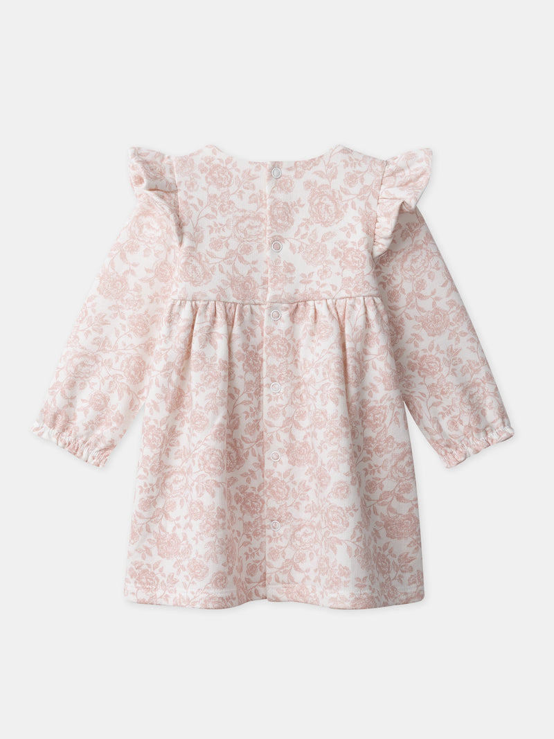 Ensemble robe + gilet + collants Naissance Fille