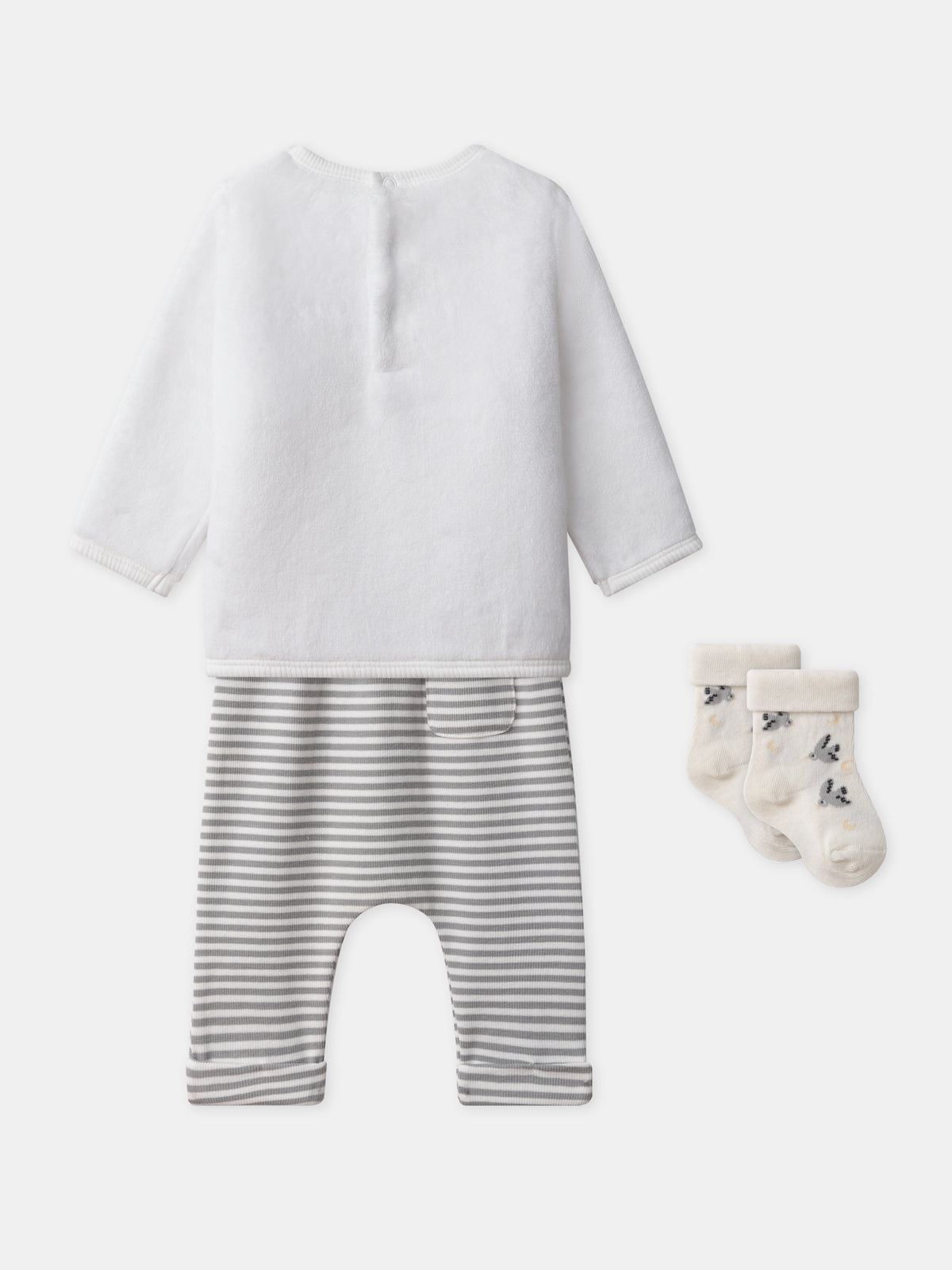 Sweatshirt + Hose + Socken für Neugeborene