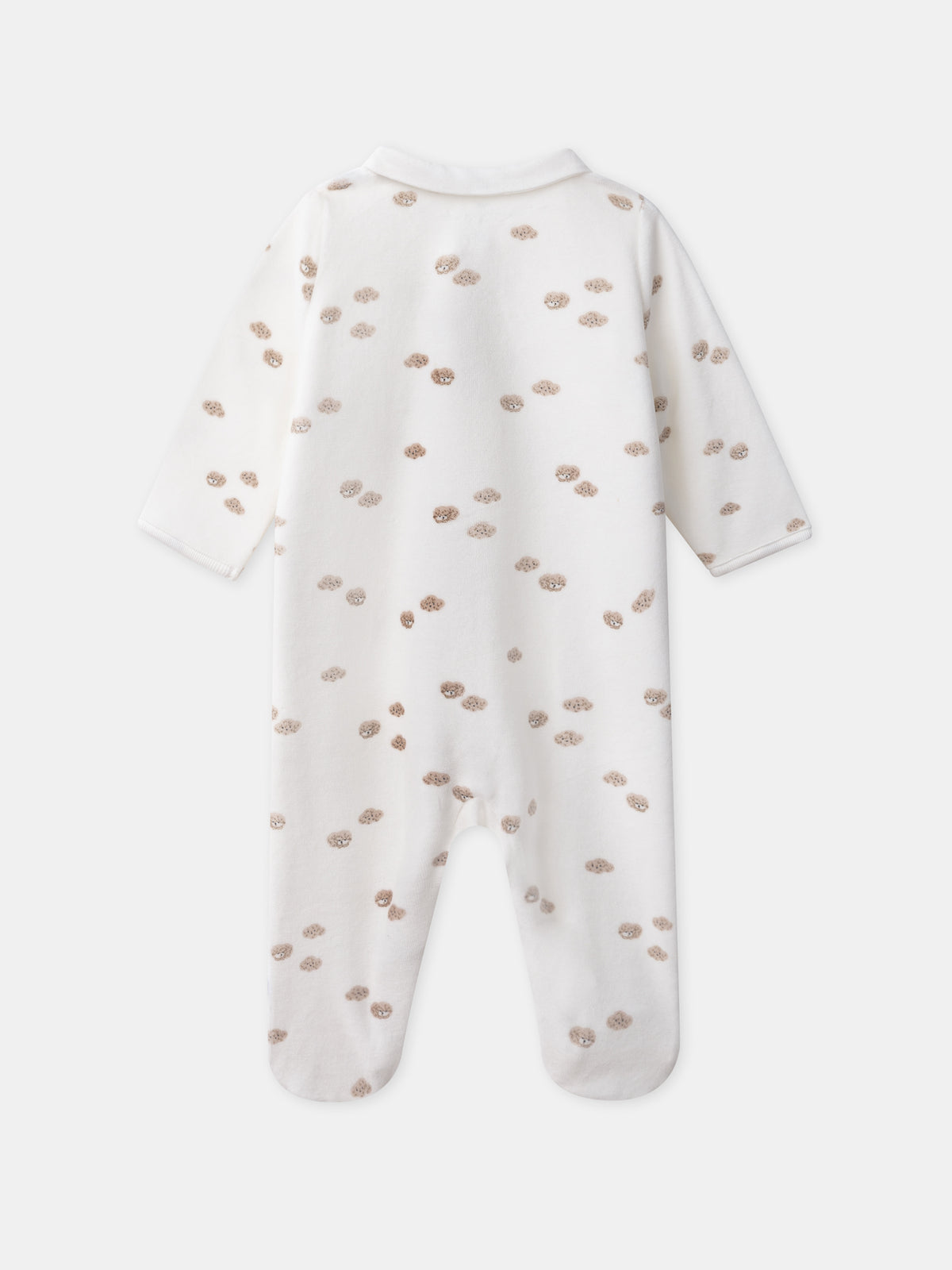 Ecru Overall mit Schafen und Wolkenprint Geburt Junge