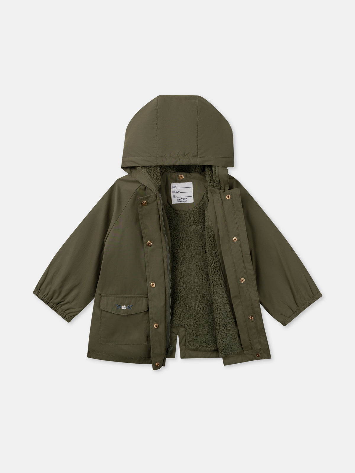 Parka 3 en 1 kaki Bébé Fille