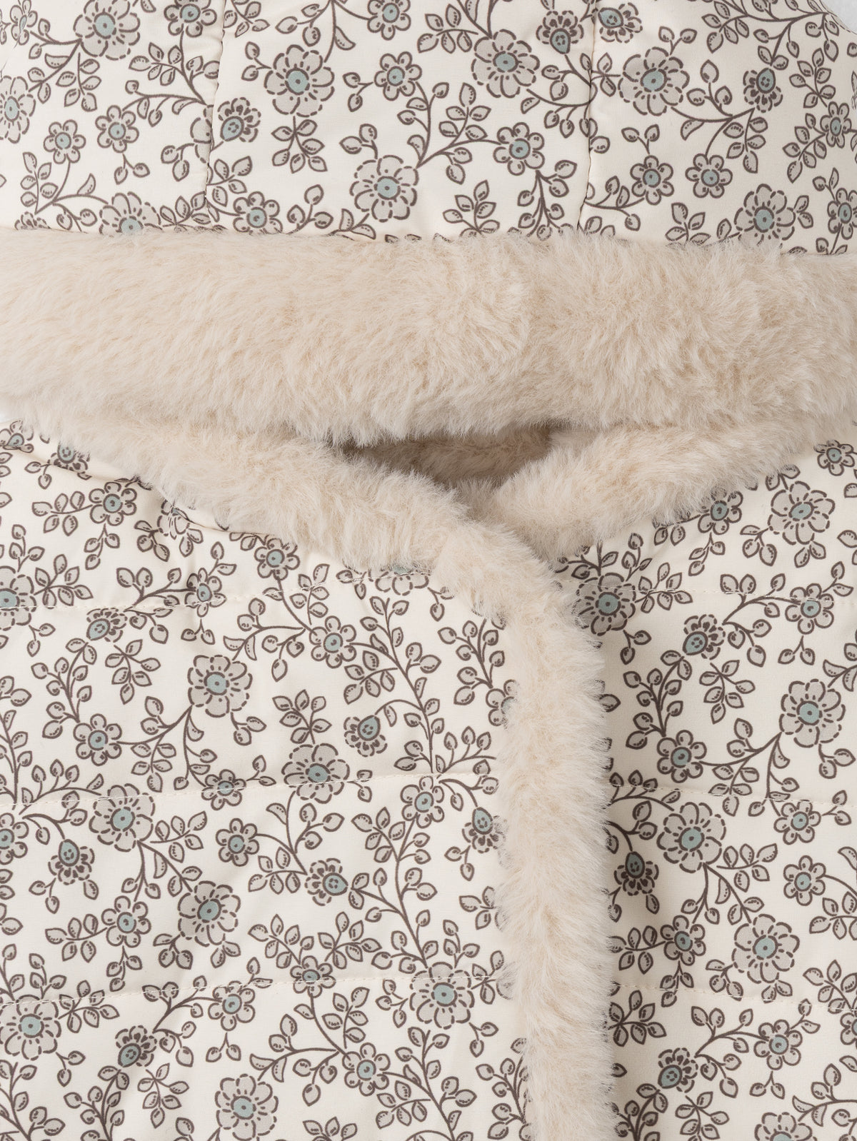 Reversible-Blumenmuster-Jacke-oder-Creme-Baby-Mädchen
