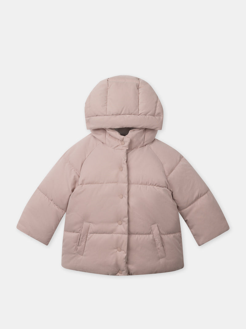 Wattierte rosafarbene Jacke Baby Mädchen