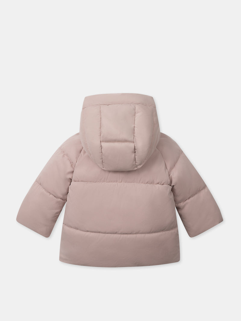 Wattierte rosafarbene Jacke Baby Mädchen