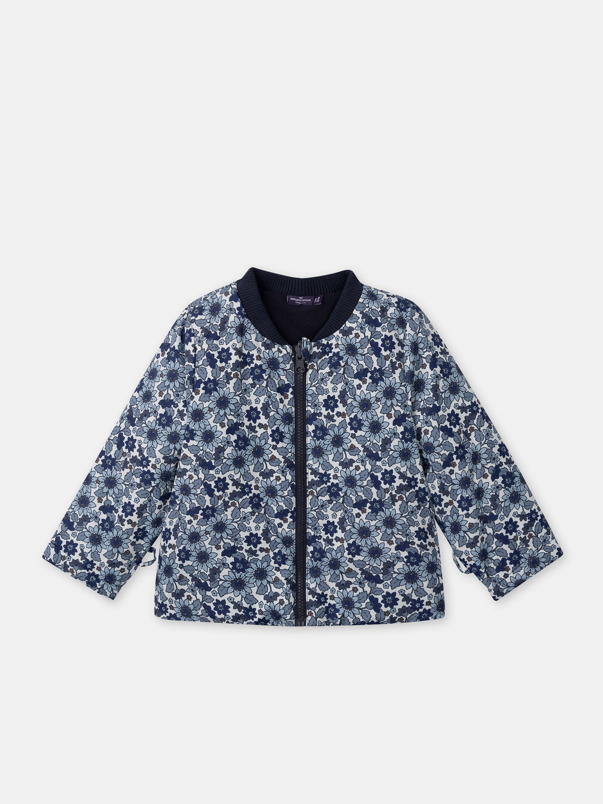 3-in-1-marineblau-Glitzer-Parka für Mädchen
