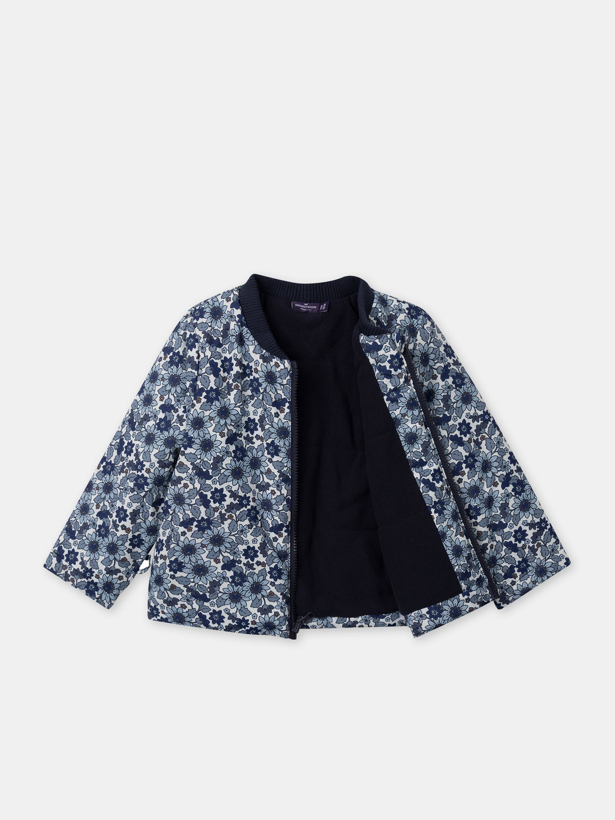 3-in-1-marineblau-Glitzer-Parka für Mädchen