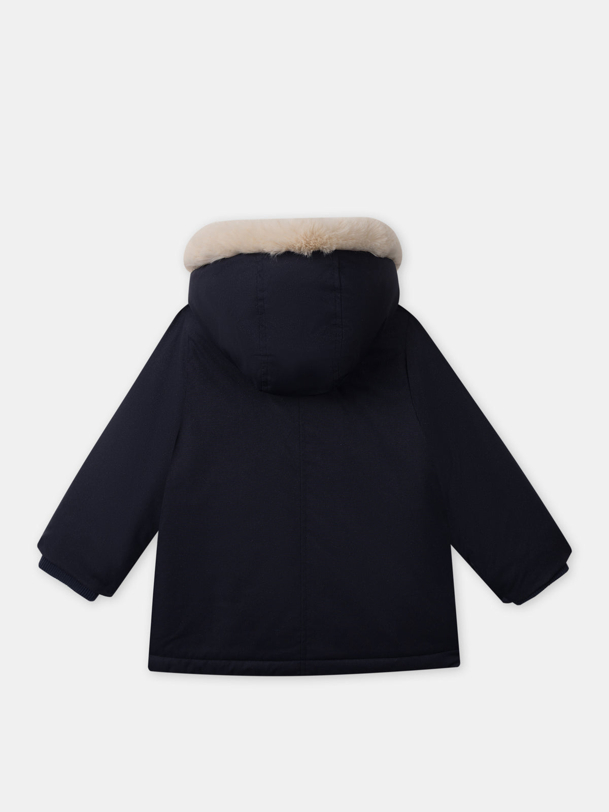 3-in-1-marineblau-Glitzer-Parka für Mädchen