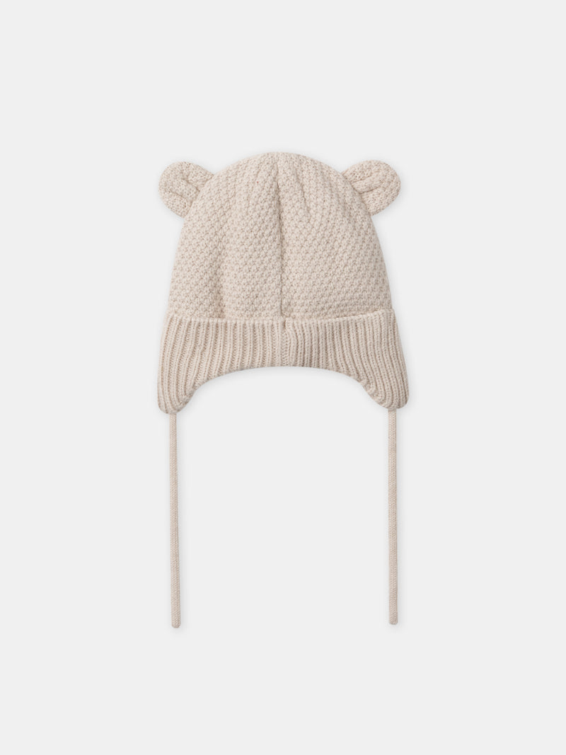 Beige Bärenkopf Mütze Baby Junge