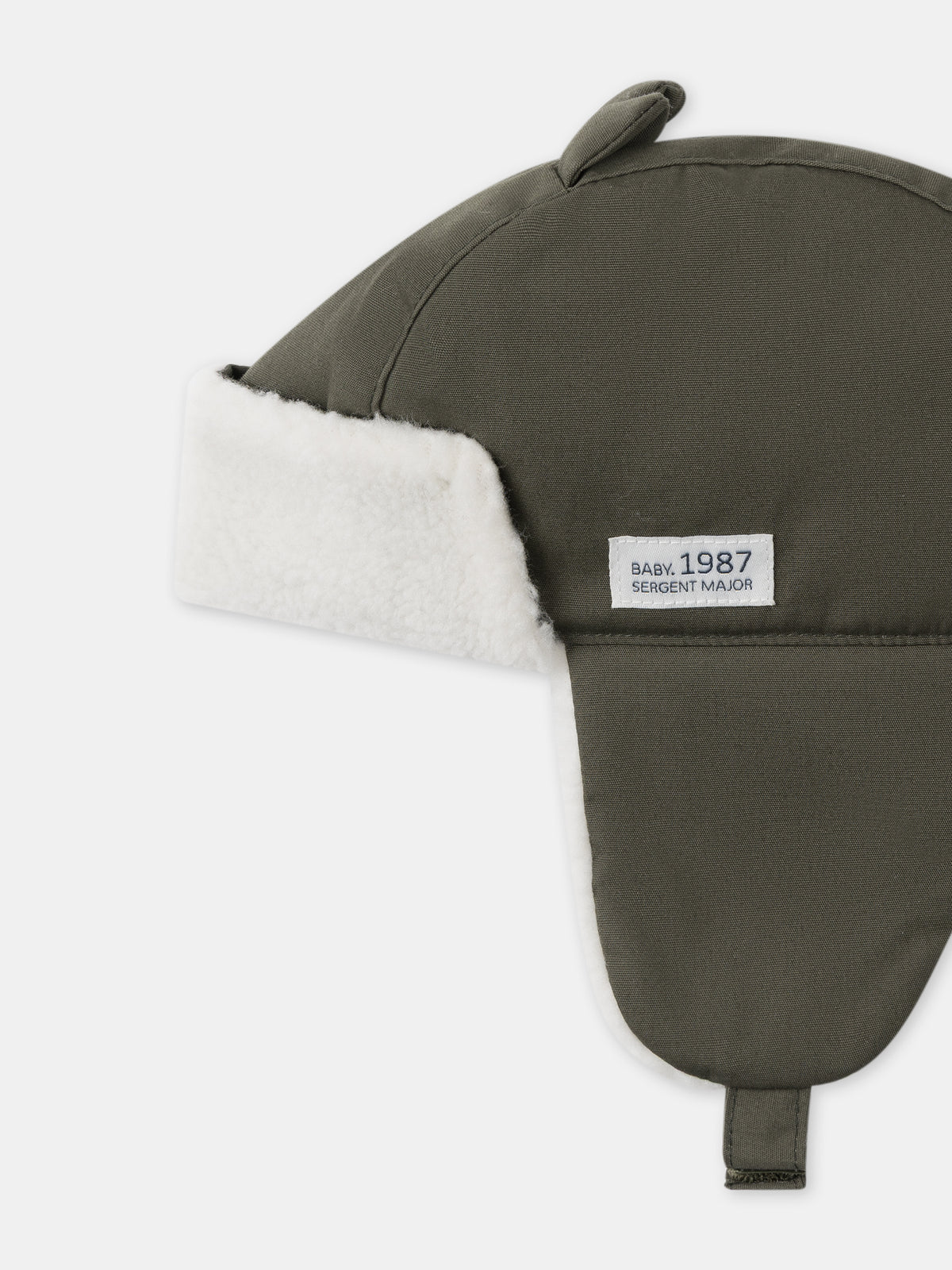 Kaki-Kapuze mit 3D-Ohren für Babys
