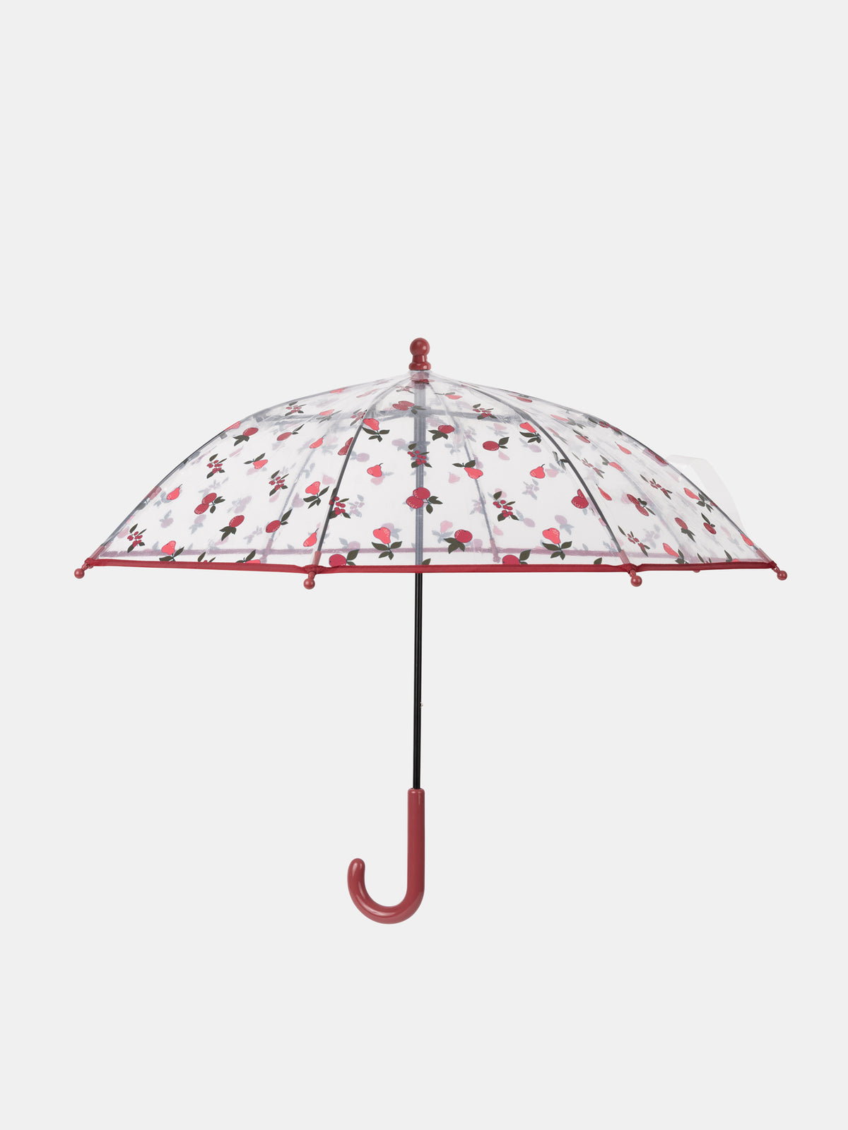 Transparenter Regenschirm mit Beeren- und Birnenmuster Mädchen