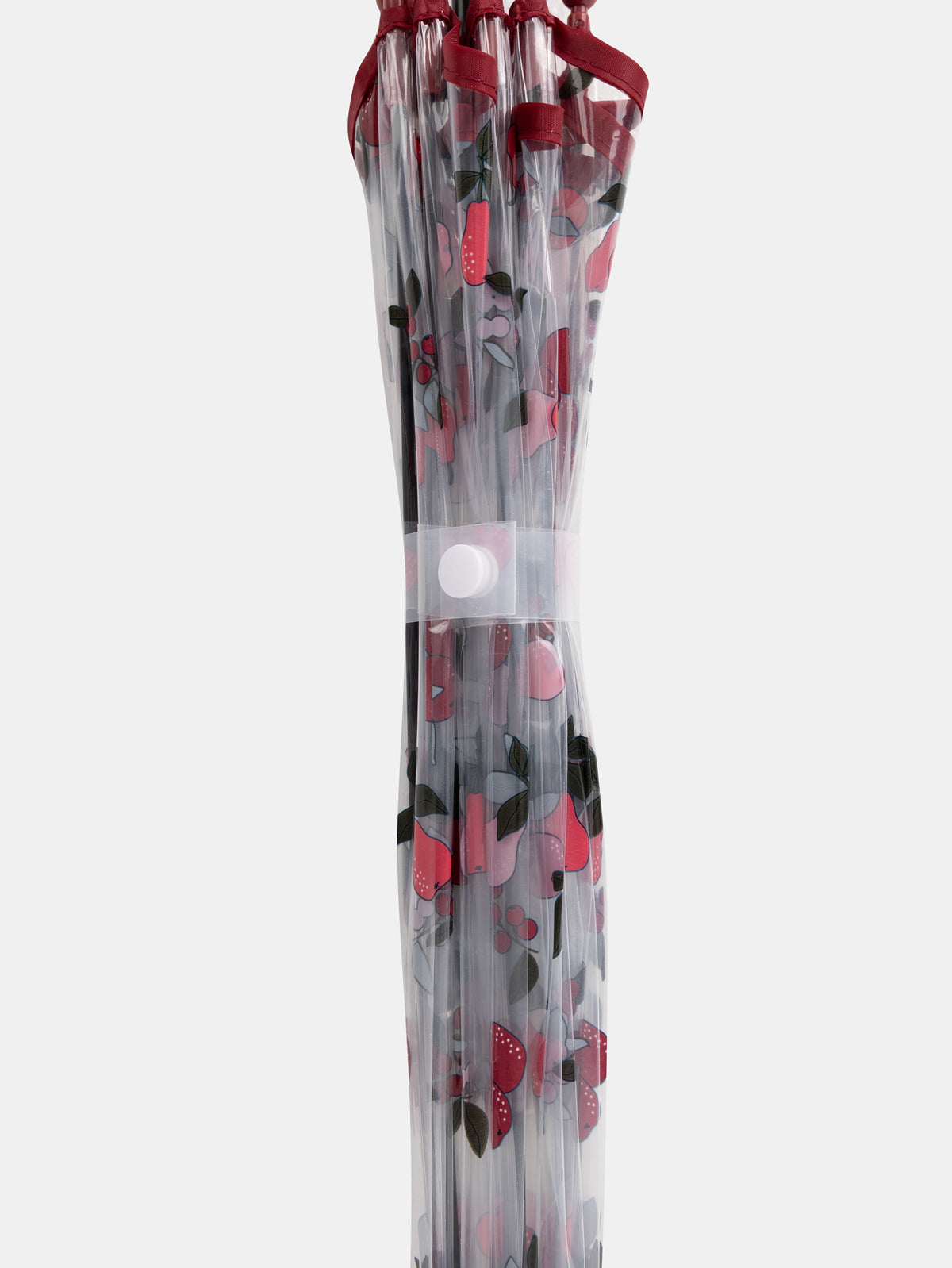 Transparenter Regenschirm mit Beeren- und Birnenmuster Mädchen