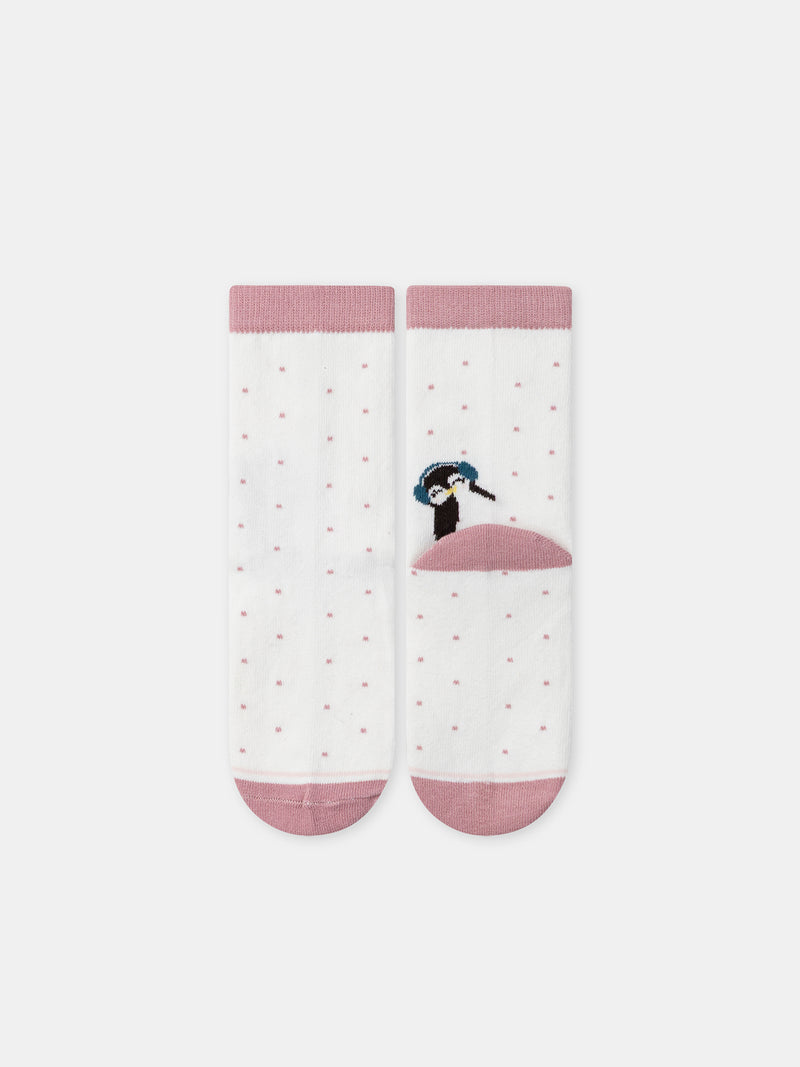 5er-Pack rosa Socken Pinguine für Mädchen
