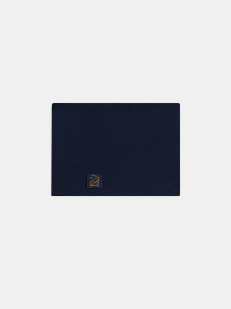 Umkehrbarer snood marineblau oder mit braunen Streifen für Jungen