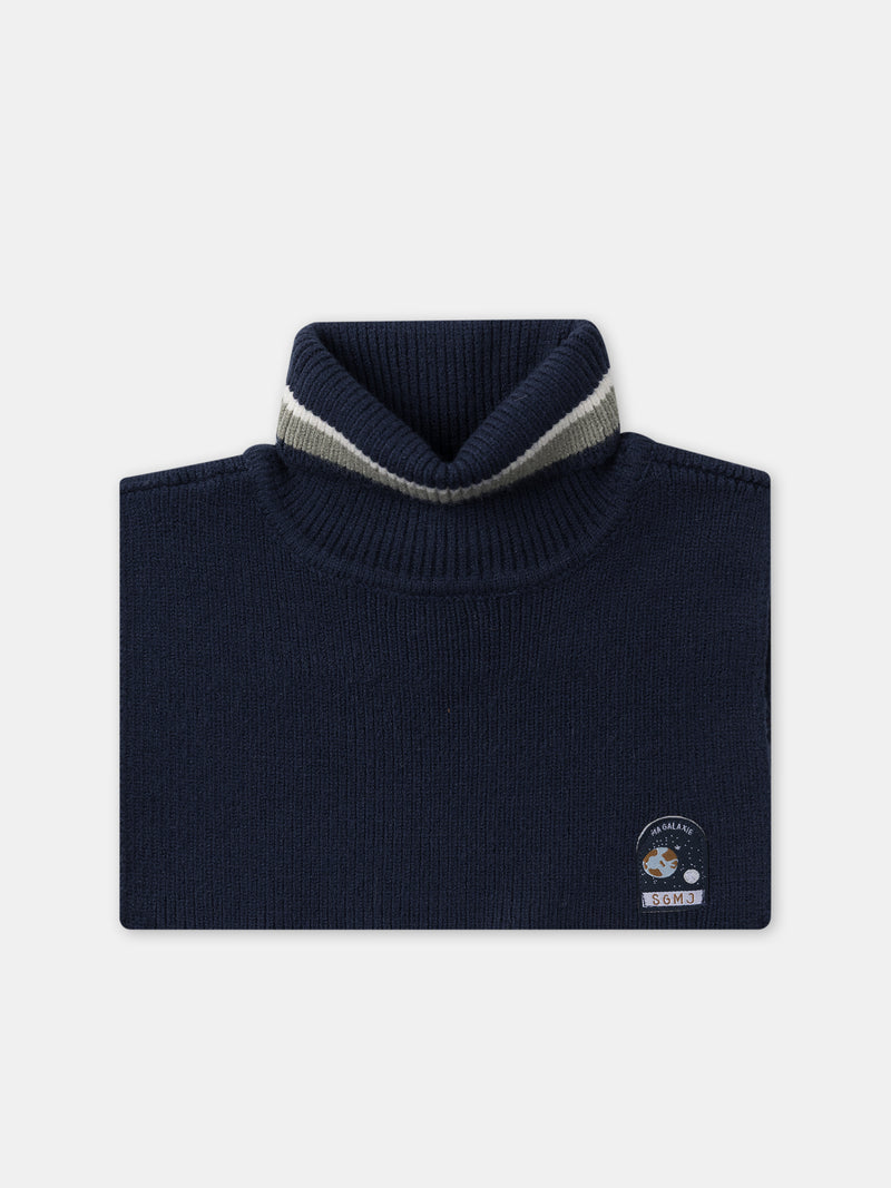 Navy-blau gestreifte Stola Jungen