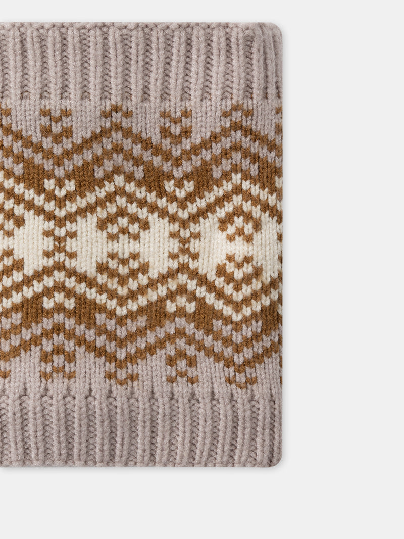 Brauner-und-ecru-Jungen-Snood