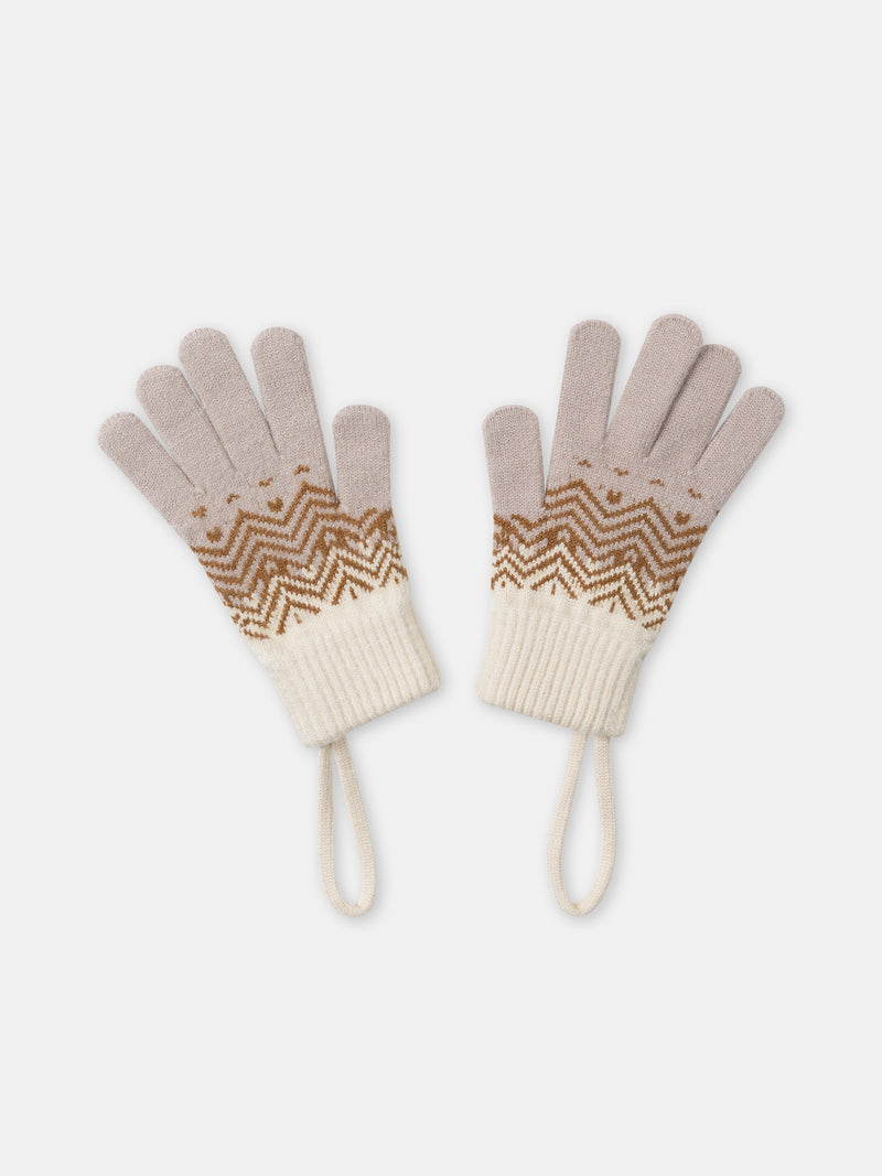 Beige-braune-und-helle-Handschuhe-für-Jungen