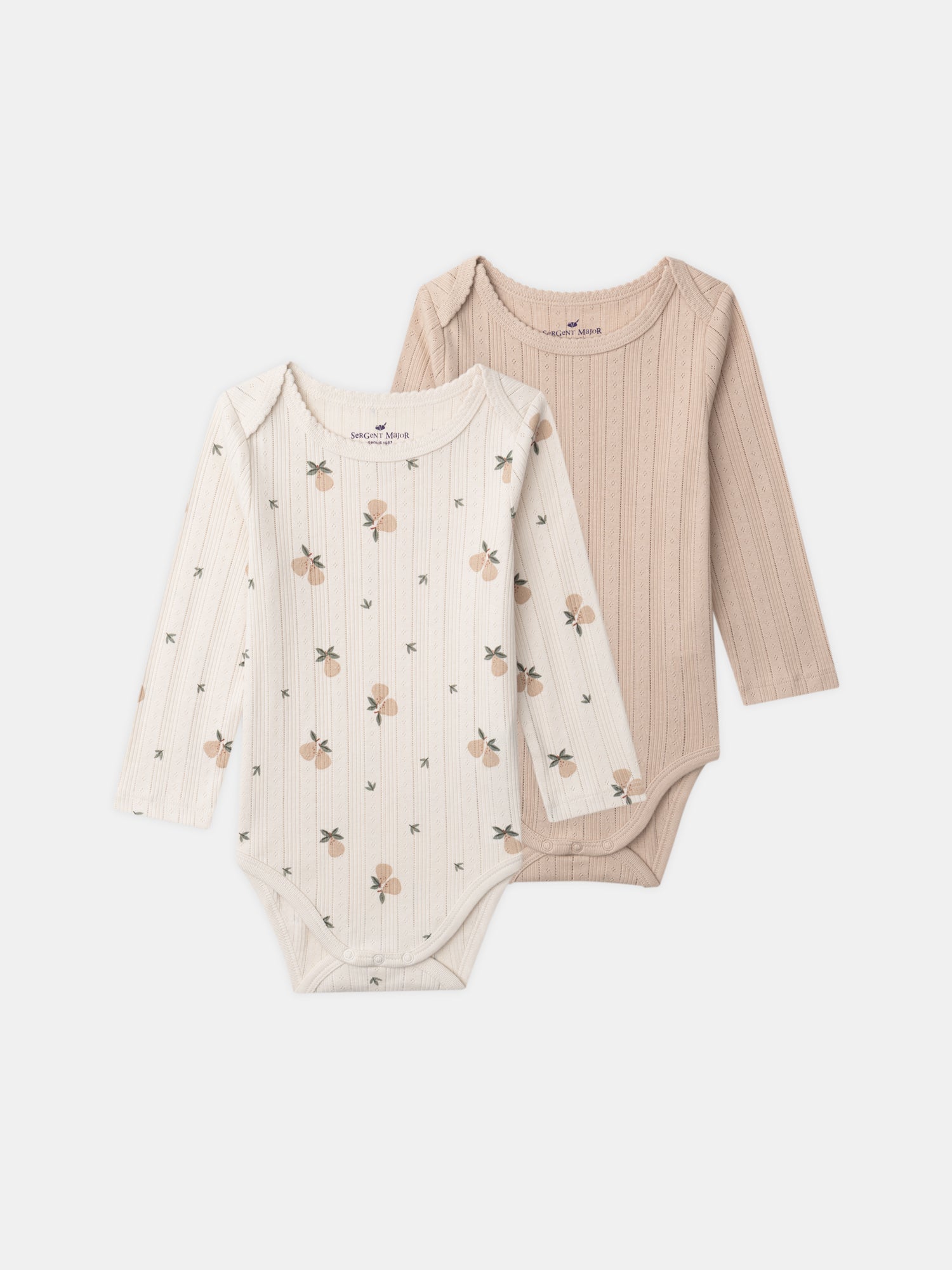 Set aus 2 langarm Bodys für Baby Mädchen